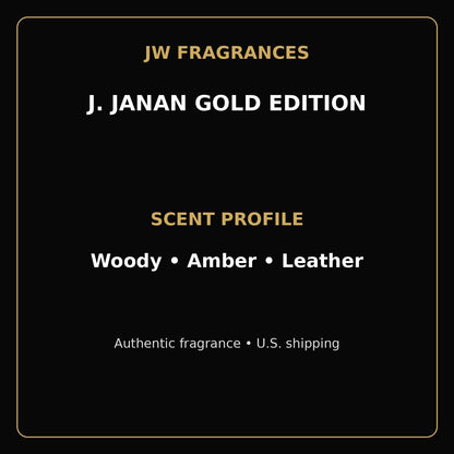 J. Janan Gold Edition EDP for Men – 3.4 oz / 100ml - JW Fragrances