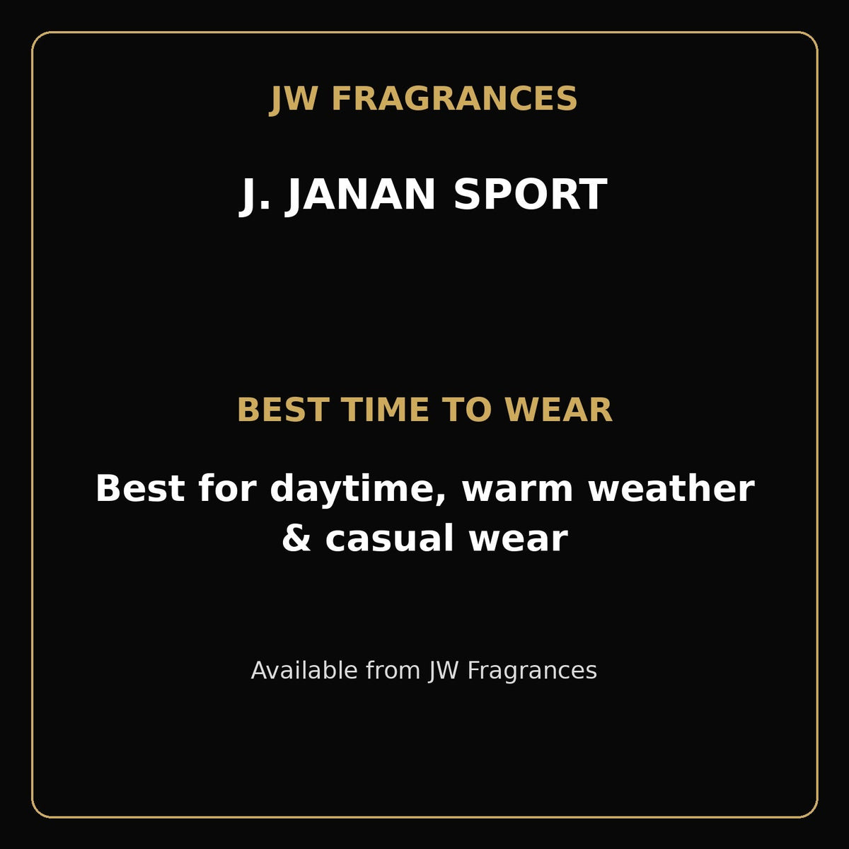 J. Janan Sport EDP for Men – 3.4 oz / 100ml - JW Fragrances