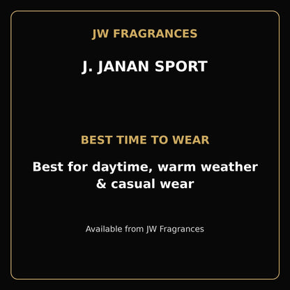 J. Janan Sport EDP for Men – 3.4 oz / 100ml - JW Fragrances