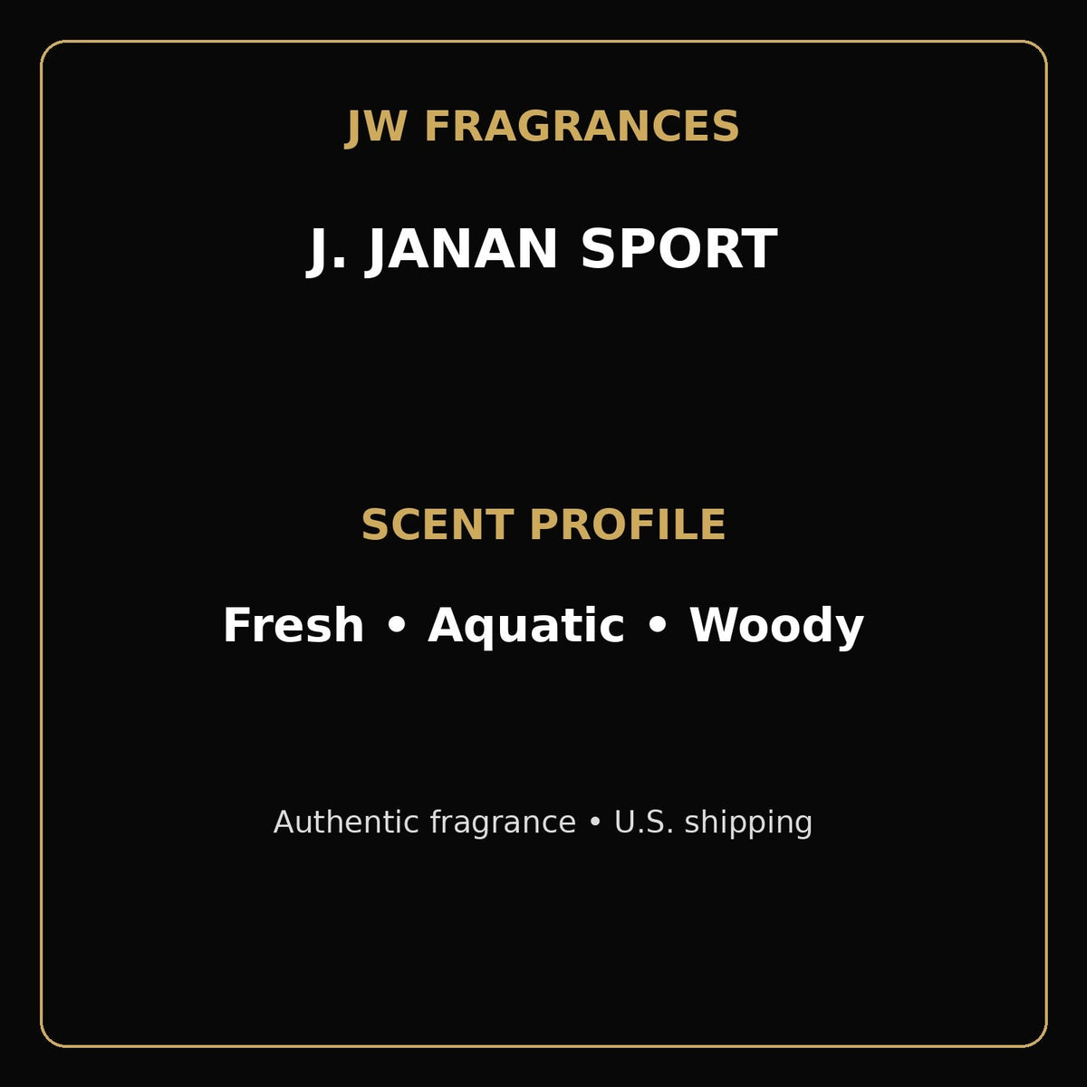 J. Janan Sport EDP for Men – 3.4 oz / 100ml - JW Fragrances