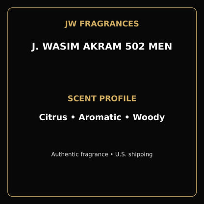 J. Wasim Akram 502 EDP – 3.4 oz - JW Fragrances