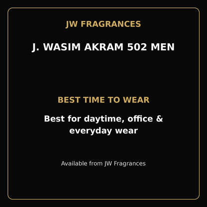 J. Wasim Akram 502 EDP – 3.4 oz - JW Fragrances