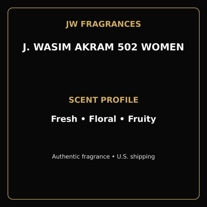 J. Wasim Akram 502 EDP for Women – 3.4 oz - JW Fragrances
