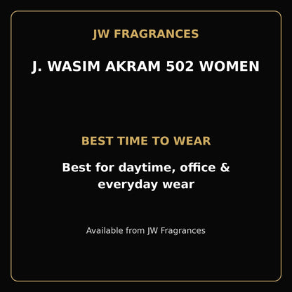 J. Wasim Akram 502 EDP for Women – 3.4 oz - JW Fragrances
