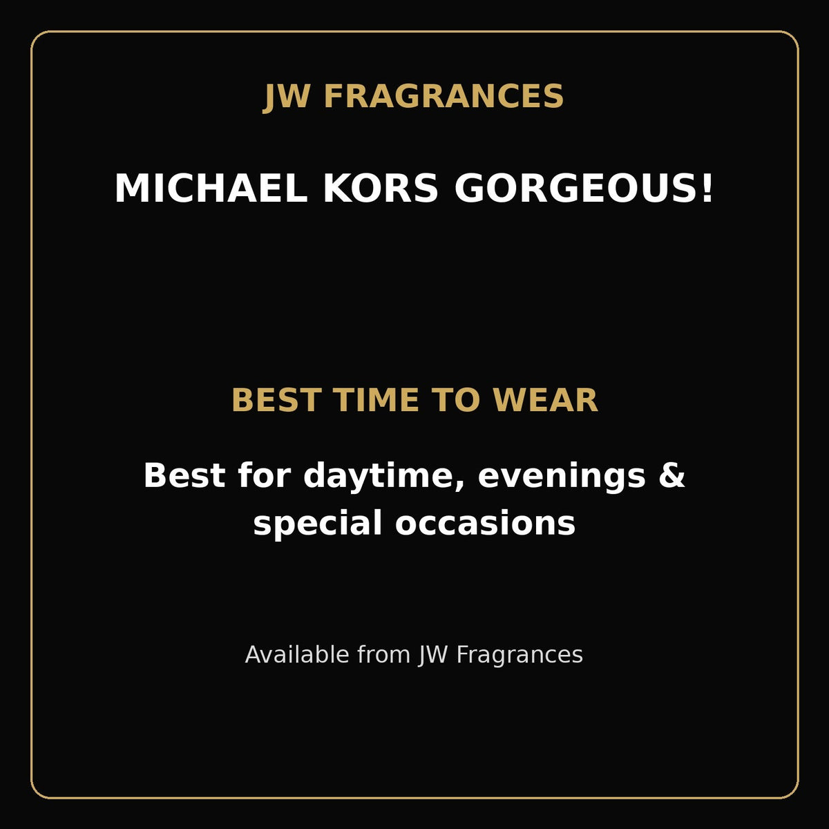 Michael Kors Gorgeous EDP – 3.4 oz - JW Fragrances