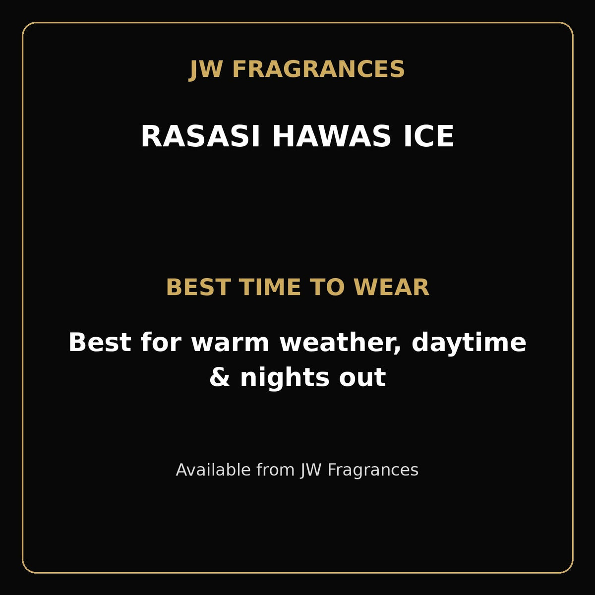 Rasasi Hawas Ice EDP – 3.4 oz - JW Fragrances