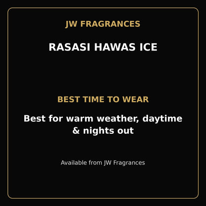 Rasasi Hawas Ice EDP – 3.4 oz - JW Fragrances