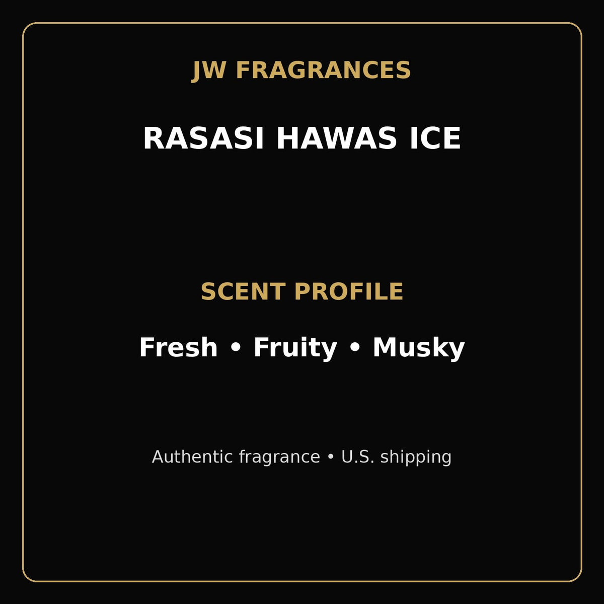 Rasasi Hawas Ice EDP – 3.4 oz - JW Fragrances